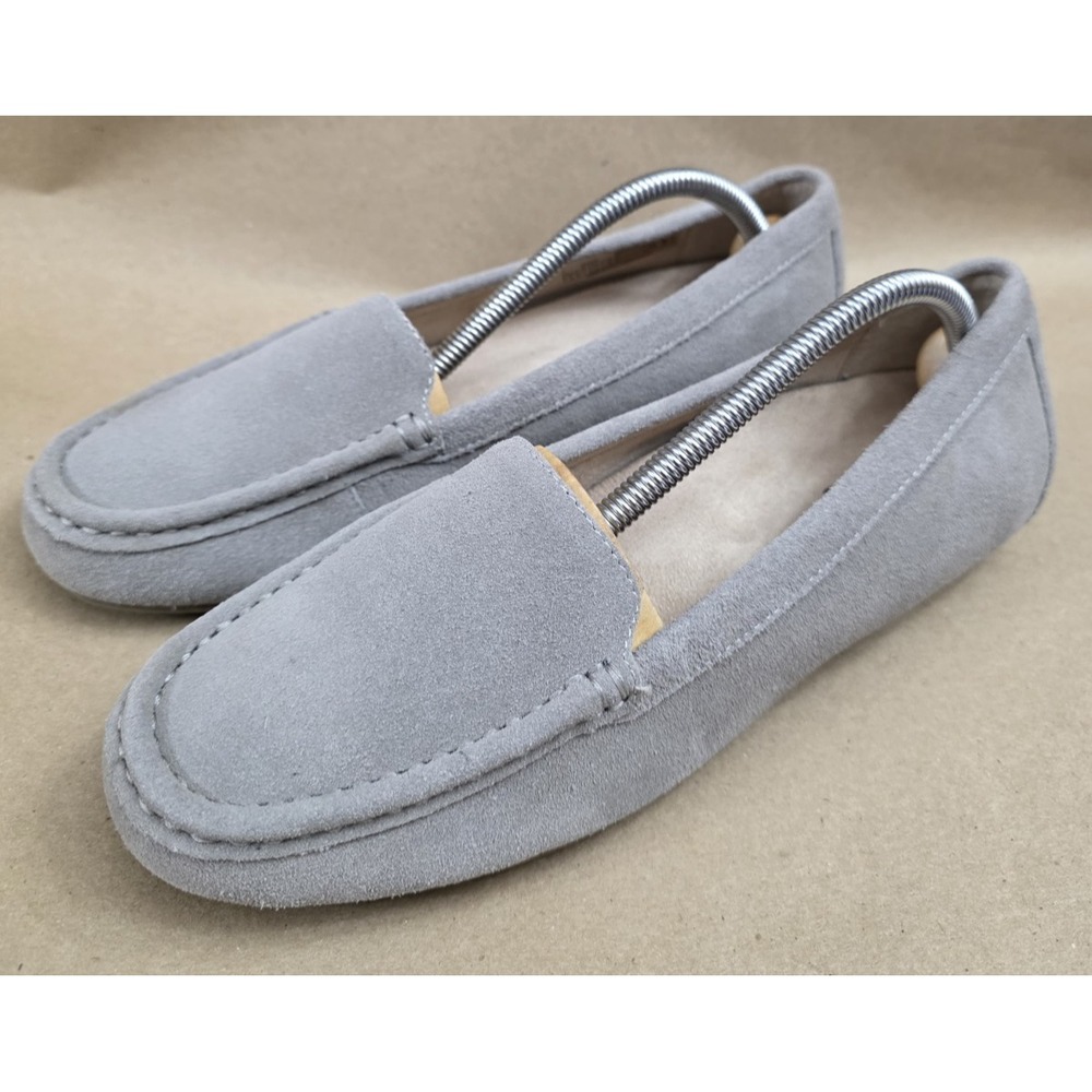 Vionic (Sz 9) Chill Debbie Women's Loafers Genuine Suede Gray Shoes